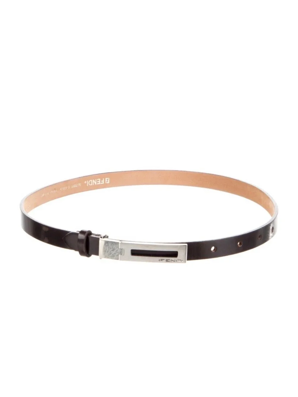Authenticated Fendi Brown Belt XXS